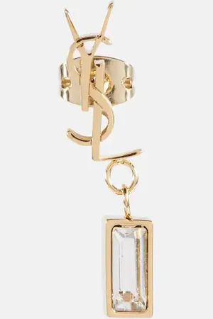 Saint Laurent Einzelner Ohrring YSL mit Kristall