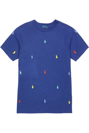 Ralph Lauren Besticktes T-Shirt aus Baumwoll-Piqué