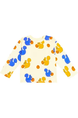 Mini Rodini Longsleeve Squirrels aus Baumwoll-Jersey