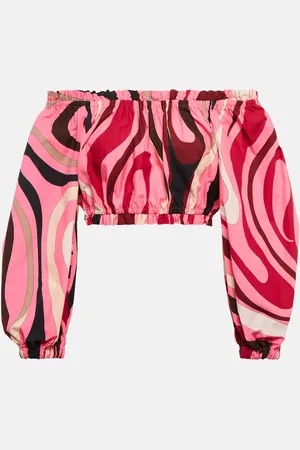 Puccini Cropped-Top Marmo aus Baumwolle