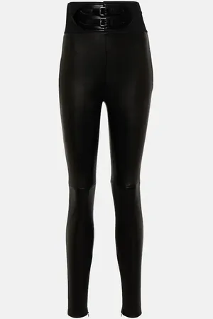 Alaïa Alaïa High-Rise Leggings aus Leder