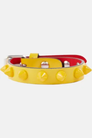 Christian Louboutin Verziertes Armband Loubilink aus Leder