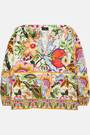 Etro Bedrucktes Cropped-Top aus Baumwolle