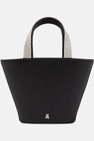 Amina Muaddi Verzierte Bucket-Bag Rih aus Satin