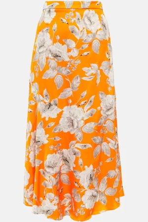 Erdem Bedruckter Midirock Griselda aus Satin