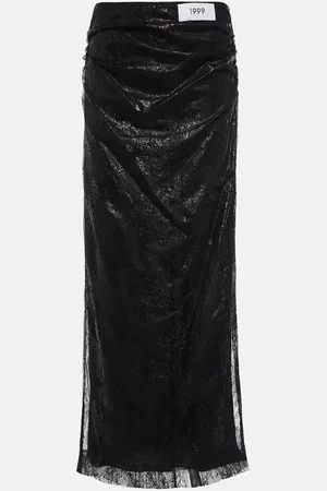 Dolce & Gabbana High-Rise-Midirock aus Spitze
