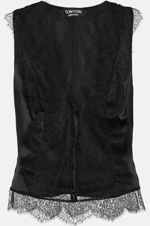 Tom Ford Top aus einem Seidengemisch mit Spitze