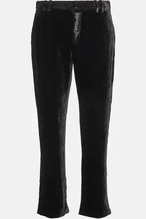 Balmain Cropped-Hose aus Samt