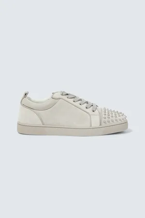 Christian Louboutin Sneakers Louis Junior Spikes aus Veloursleder