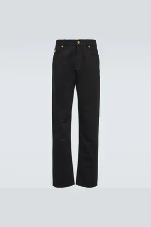 VERSACE Verzierte Mid-Rise Straight Jeans