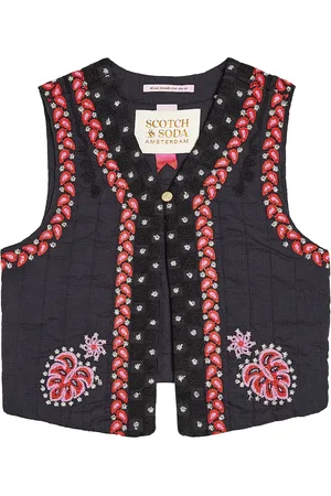 Scotch&Soda Bestickte Weste aus Baumwolle