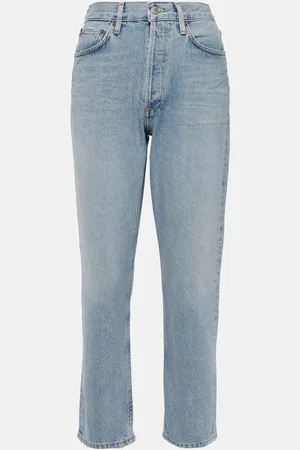 AGOLDE High-Rise Cropped Straight Jeans Riley