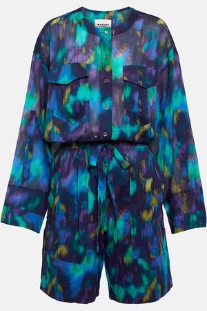 Marant Etoile Bedruckter Playsuit Niely aus Baumwolle