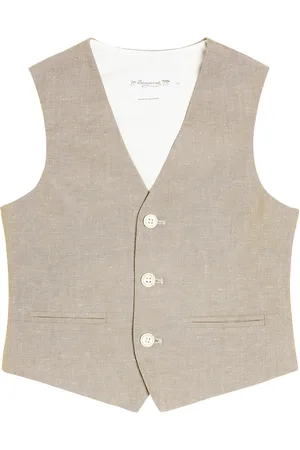 BONPOINT Weste Angus aus Leinen und Baumwolle
