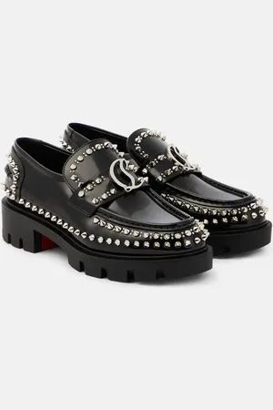 Christian Louboutin Loafers CL Moc Lug Spikes aus Leder