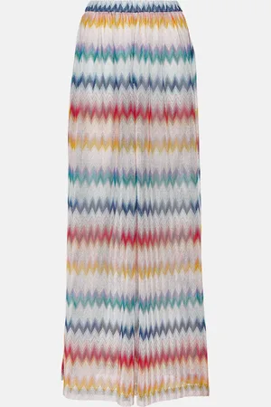 Missoni Weite High-Rise-Hose aus Häkelstrick