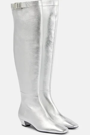 Tom Ford Overknee-Stiefel aus Metallic-Leder
