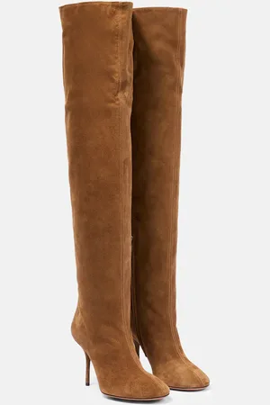 Alaïa Alaïa Overknee-Stiefel Fluide 90 aus Veloursleder