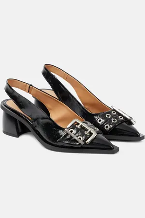 Ganni Slingback-Pumps aus Lederimitat