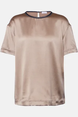 Brunello Cucinelli T-Shirt aus einem Seidengemisch