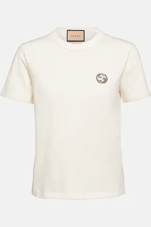 Gucci Verziertes T-Shirt aus Baumwoll-Jersey