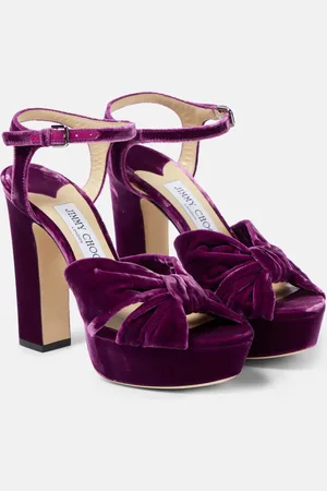 Jimmy Choo Plateausandalen Heloise 120 aus Samt