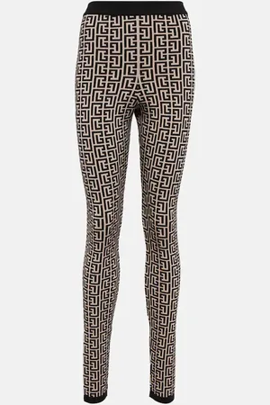 Balmain High-Rise Leggings Monogram