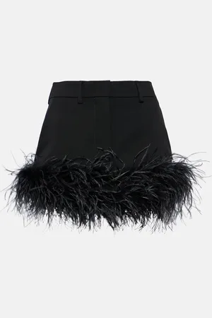 Miu Miu Minirock aus Wolle mit Federn