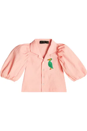 Mini Rodini Bestickte Bluse aus Seersucker
