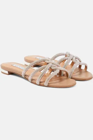 Aquazzura Verzierte Sandalen Moondust aus Leder