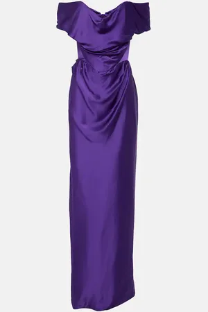 Vivienne Westwood Off-Shoulder-Robe aus Satin