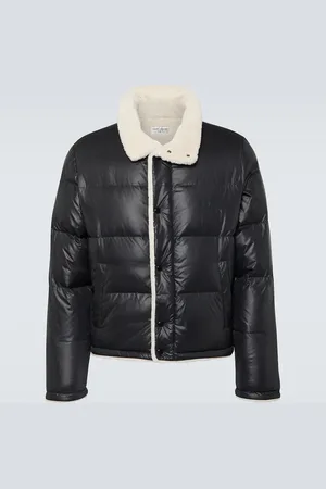 Saint Laurent Daunenjacke mit Faux Shearling