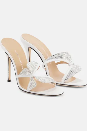 Alessandra Rich Sandalen Butterfly aus Leder