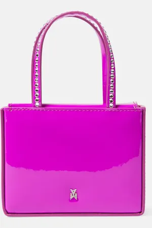 Amina Muaddi Tote Super Amini Gilda Mini aus Lackleder