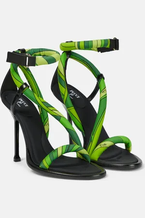 Puccini Sandalen Iride aus Seide und Leder