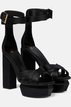 Balmain Plateausandalen Ava aus Satin