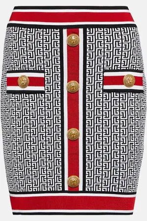Balmain Verzierter Minirock aus Strick