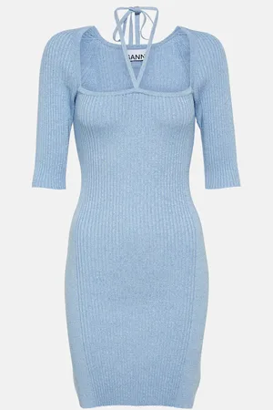 Ganni Minikleid aus Mélange-Strick