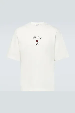 Burberry Besticktes T-Shirt aus Baumwoll-Jersey