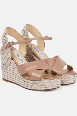 Jimmy Choo Wedge-Sandalen Dellena 100 aus Leder