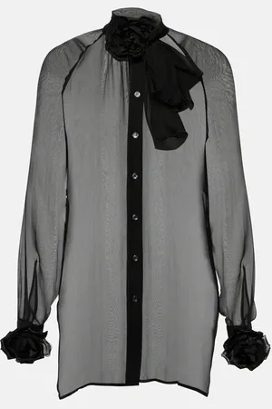 Dolce & Gabbana Verzierte Bluse aus Seidenchiffon