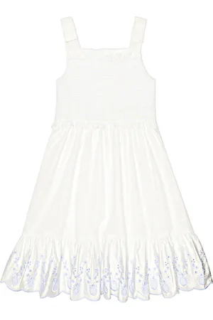 Self-Portrait Kleid aus Baumwollpopeline