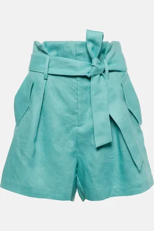 Adriana Degreas High-Rise Shorts Orquidea aus Leinen