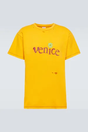 ERL T-Shirt Venice aus Baumwolle und Leinen
