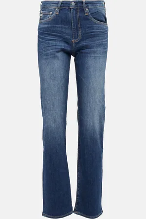 AG Jeans High-Rise Straight Jeans Alexxis
