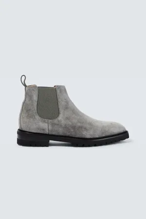 Manolo Blahnik Chelsea Boots Brompton aus Veloursleder