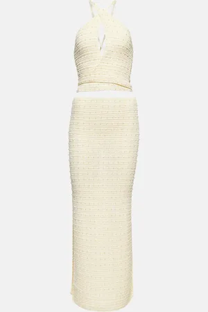 AYA MUSE Verziertes Maxikleid Veluti aus Häkelstrick
