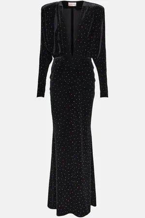 ALEXANDRE VAUTHIER Verziertes Maxikleid aus Samt