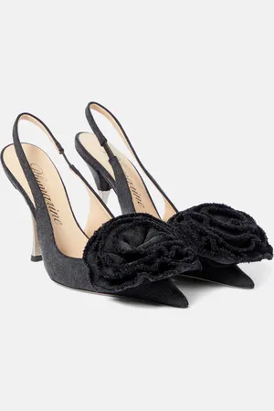 BLUMARINE Verzierte Slingback-Pumps aus Denim