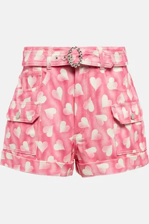Alessandra Rich Bedruckte High-Rise Jeansshorts